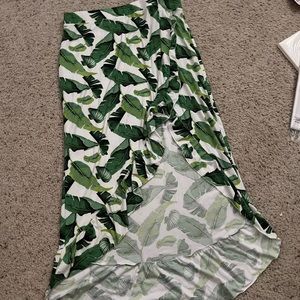 New printed high low skirt